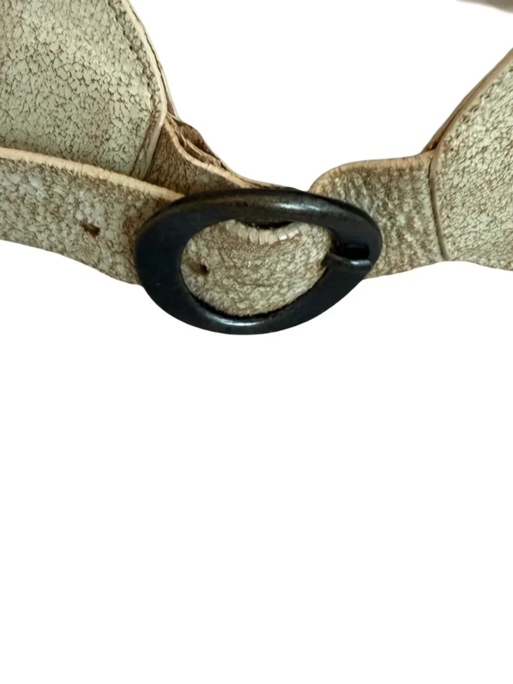 Beige Floral Stud Wide Belt Unique Y2k Retro Vintage 40